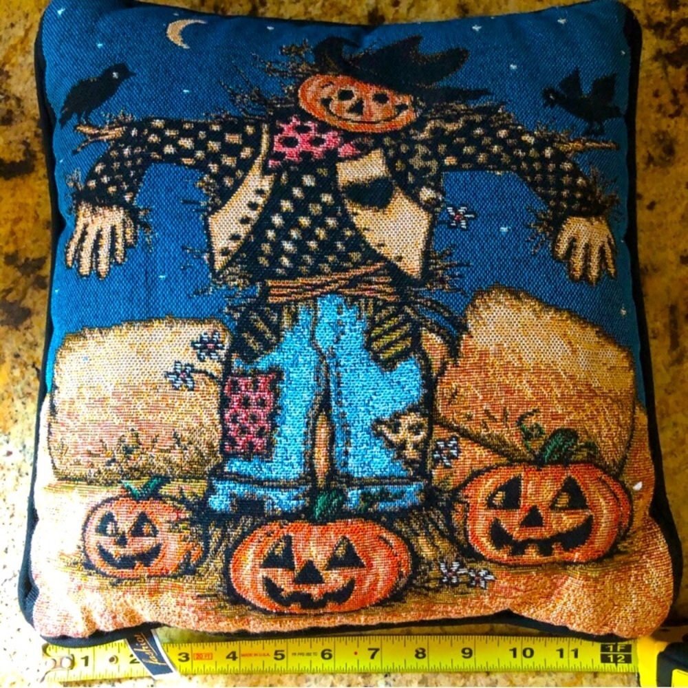 Vintage Halloween/Harvest Throw Pillow